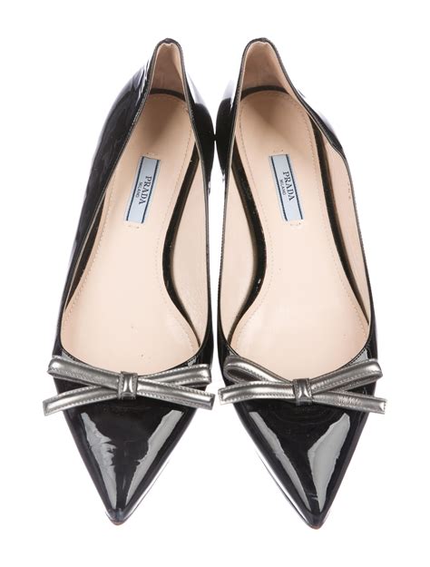 prada flats brown|prada patent pointed toe flats.